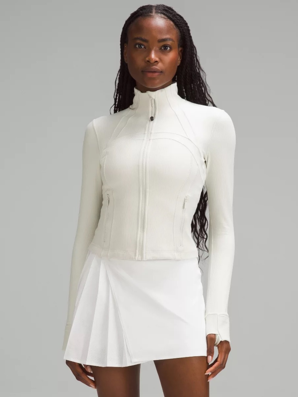 Lululemon Cropped Define Jacket Ribbed Nulu Shine